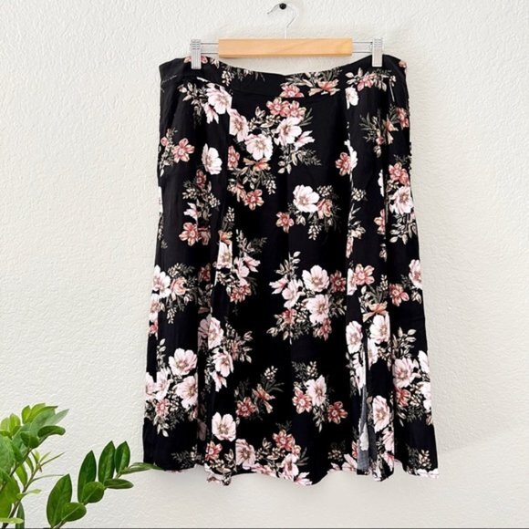 Torrid Floral Midi Skirt 0 - Picture 1 of 1